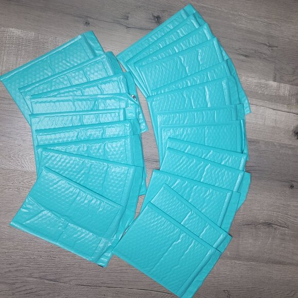 Lot Of 23 Teal Bubble Mailers 9x7.5 Inches Cushion Padded Envelopes For Shipping - Picture 7 of 8